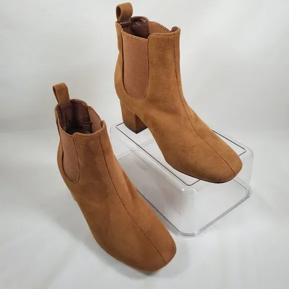 Cape Robbin Evita Brown Suede Ankle Boots Booties Size 6 - Picture 2 of 8